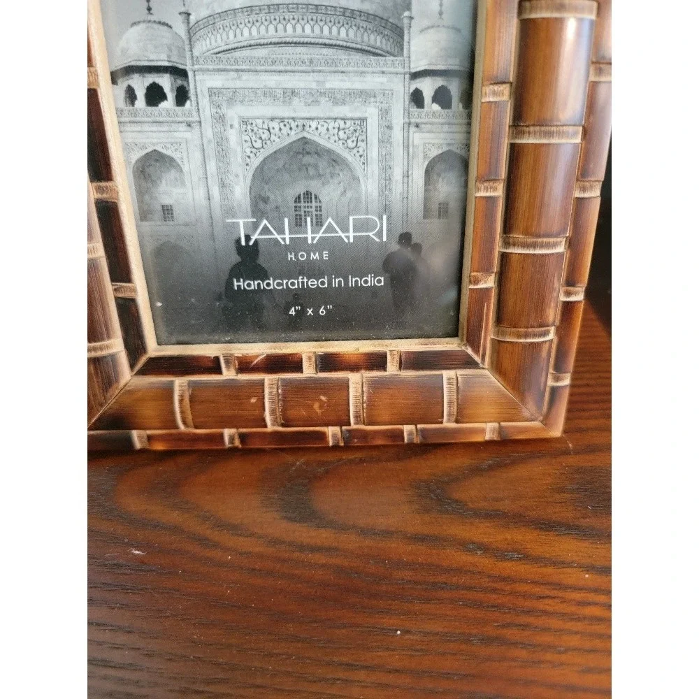 Tahari Home Bamboo Style Photo Frame‎ Boho 4x6 Handcrafted India